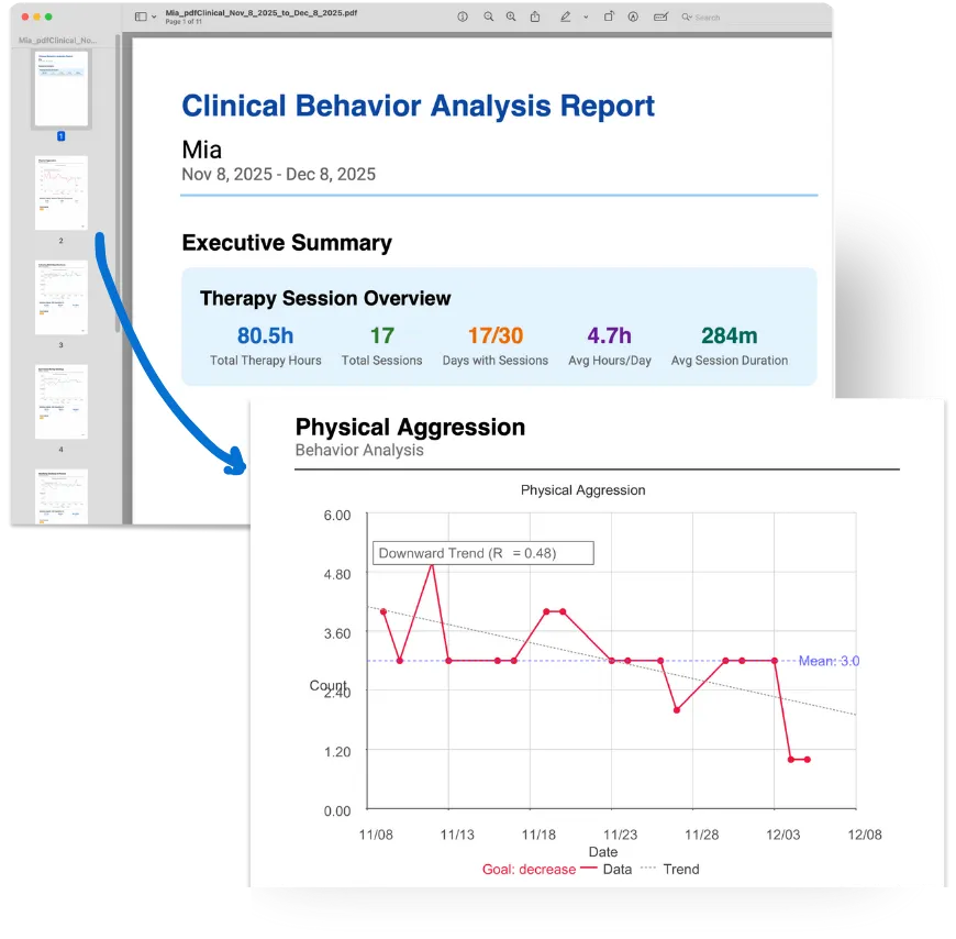 Generated PDF with executive summary and graphs