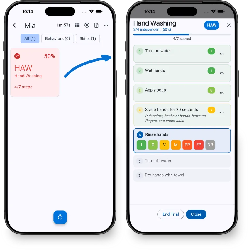 Task Analysis Session Interface